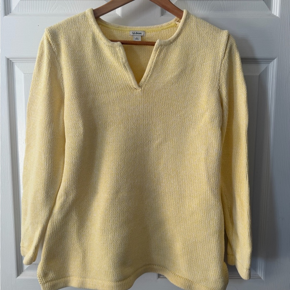 L.L. Bean Soft Yellow Knit Sweater